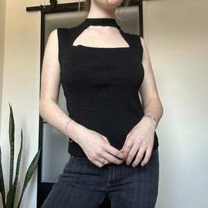 2000s Vintage Keyhole Cut Out Top